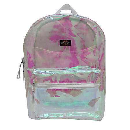 Dickies Deluxe Clear PVC Laptop Backpack White Office Depot