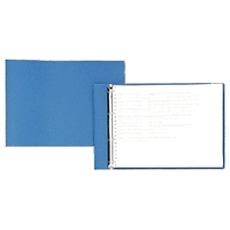 ACCO® ACCOhide® Square-Ring Data Binder, 1 1/2" Rings, 25% Recycled, Blue Rigid