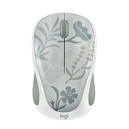 Logitech Design Mouse Wireless Mouse Limited Edition - USB Receiver, 12 months AA Battery Life, Portable &amp; Lightweight, Misty Garden