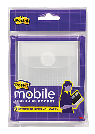 Post-it® Pockets, 2 5/8" x 3 7/8", Clear, Pack Of 2