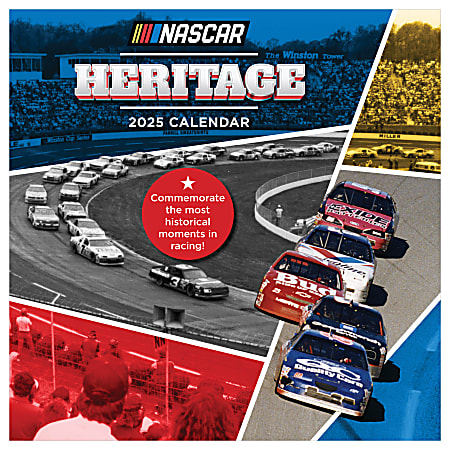 2025 TF Publishing Monthly Wall Calendar, 12” x 12”, Nascar Heritage, January 2025 To December 2025