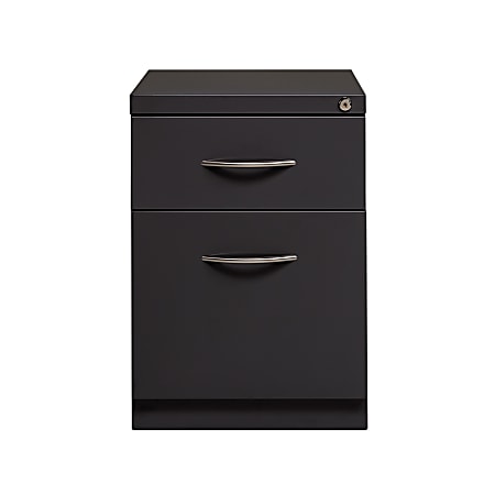Hirsh® 20"D Vertical 2-Drawer Mobile Pedestal File Cabinet, Charcoal