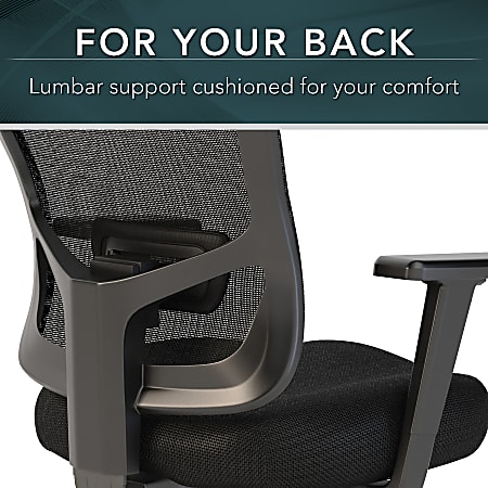 Bush Business Furniture Custom Comfort High Back Multifunction Ergonomic  Mesh Office Chair, Black, Standard Delivery