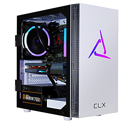 CLX SET TGMSETRTM1616WM Liquid-cooled Desktop PC, Intel Core i5 11600KF 3.90GHz 6-Core, 16GB Memory, 500GB NVMe M.2 Solid State Drive and 3TB Hard Drive, Windows 11 Home, NVIDIA GeForce RTX 3060 12GB, WiFi