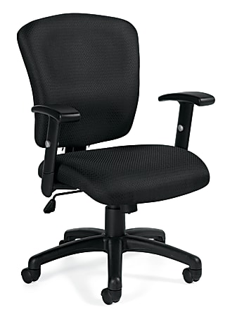 Offices To Go™ Tilter Chair With Arms, 25 1/2"H x 38"W x 23 1/2"D, Black