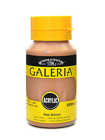 Winsor & Newton Galeria Flow Formula Acrylic Colors, 500 mL, Raw Sienna, 552