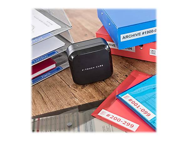 Brother P Touch CUBE Plus PT P710BT Wireless Label Maker - Office