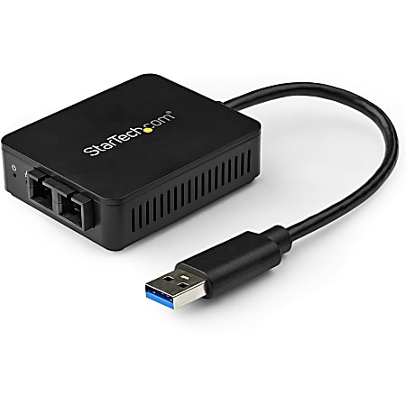 StarTech.com USB to Fiber Optic Converter - 1000Base-SX SC - USB 3.0 to Gigabit Ethernet Network Adapter - 550m MM - Windows / Mac / Linux