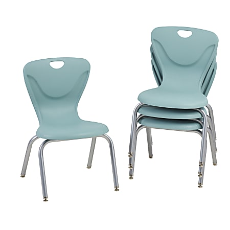  Factory Direct Partners Contour Chairs, Seafoam, Pack Of 4 Chairs