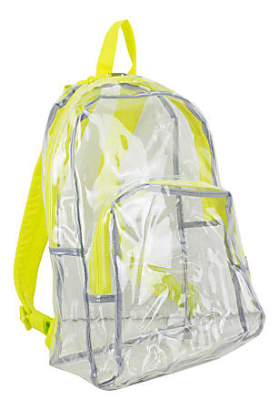 Eastsport Clear PVC Backpack, Citrus