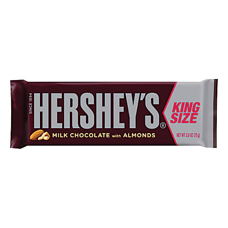 Hershey's® Milk Chocolate With Almonds, King Size, 2.6 Oz Bar