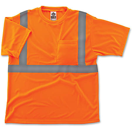 Ergodyne GloWear® 8289 Type R Class 2 T-Shirt, 2X, Reflective Orange