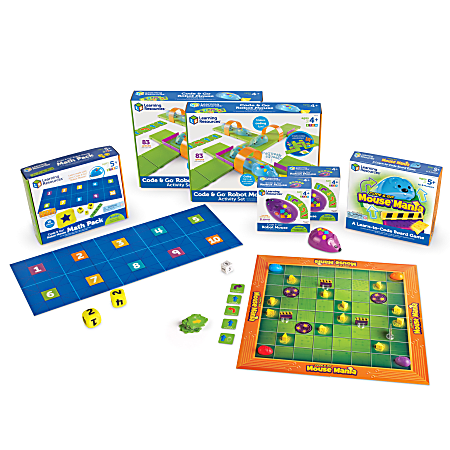 Learning Resources Code & Go Robot Mouse STEM Classroom Set