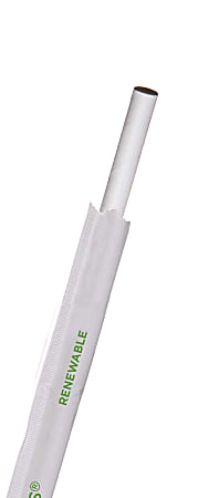 ECO Products Paper Jumbo Straws, White, Case Of 3,000