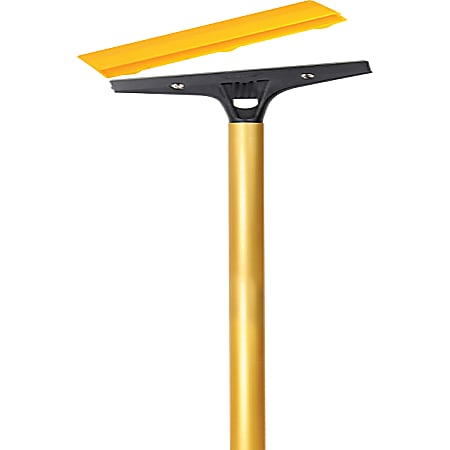 Ettore Heavy Duty Floor Scraper - 4" Carbon Steel Blade - 48" Anodized Aluminum Handle - Heavy Duty, Angled Head - Gold