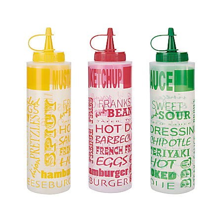 Farberware&reg; 14-Oz. BBQ Squeeze Bottle, Multicolored, 3-Pack