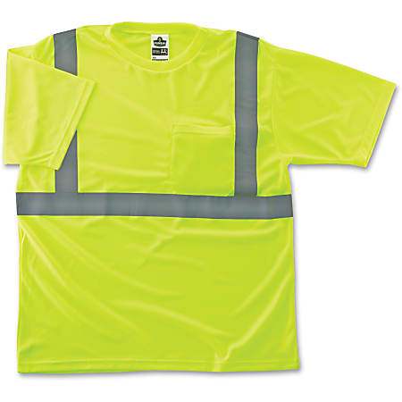 Ergodyne GloWear® 8289 Type R Class 2 T-Shirt, X-Large, Reflective Lime