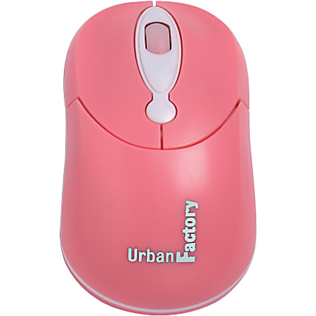 Urban Factory Crazy Mouse - Mouse - optical - 3 buttons - wired - USB - pink