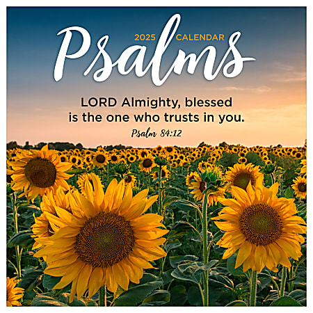 2025 TF Publishing Monthly Wall Calendar, 12” x 12”, Psalms, January 2025 To December 2025