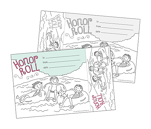 Barker Creek Color Me! Awards And Bookmarks Set, Honor Roll