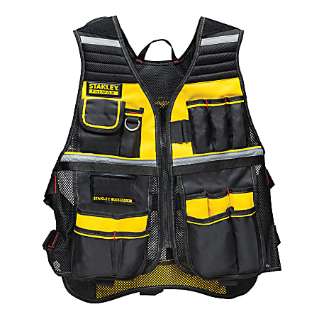 Stanley® FATMAX® Mesh Tool Vest, One Size, Black/Yellow