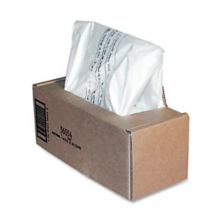 Fellowes® Powershred® Waste Bags, 36054, Clear, Carton Of