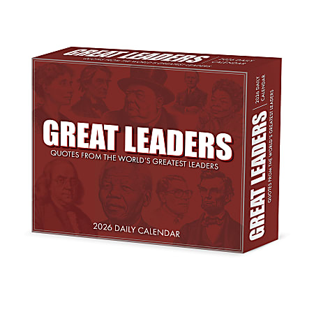 2026 Willow Creek Press Page-A-Day Daily Desk Calendar, 6-1/4" x 5-1/2", Great Leaders, Greatest Quotes, January To December, 54208