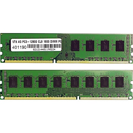 VisionTek 2 x 4GB PC3-12800 DDR3 1600MHz 240-pin DIMM Memory Module - For Desktop PC - 8 GB (2 x 4GB) - DDR3-1600/PC3-12800 DDR3 SDRAM - 1600 MHz - CL9 - 1.50 V - 240-pin - DIMM - Lifetime Warranty
