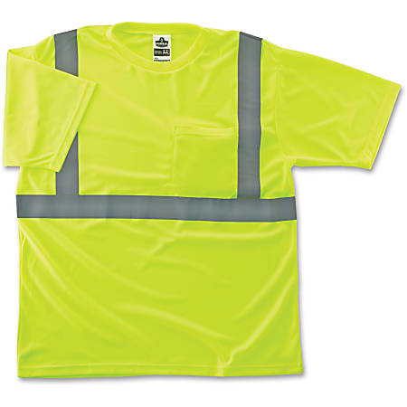 Ergodyne GloWear® 8289 Type R Class 2 T-Shirt, 3X, Reflective Lime