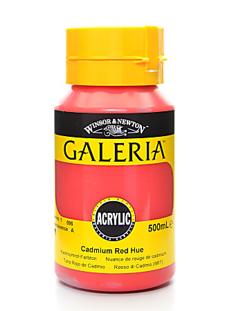 Winsor & Newton Galeria Flow Formula Acrylic Colors, 500 mL, Cadmium Red Hue, 95