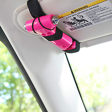 Super Cute Emergency Escape Hammer And Seatbelt Cutter Pink - Office Depot