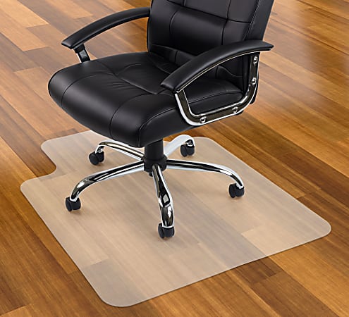 Mount It Plastic Desk Chair Mat For Hardwood Floor 47 x 35 12 Clear Office Depot