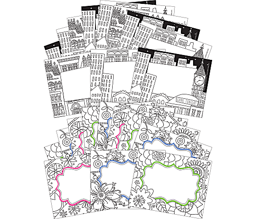 Barker Creek Name Tags, 2 ¾” x 3 ½", Color Me, 45 Name Tags Per Pack, Case Of 2 Packs