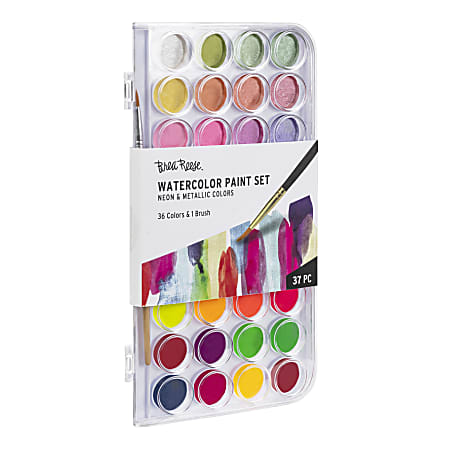 Brea Reese Professional Watercolor Paint Pastel Colors Set Of 12 Tubes -  Office Depot