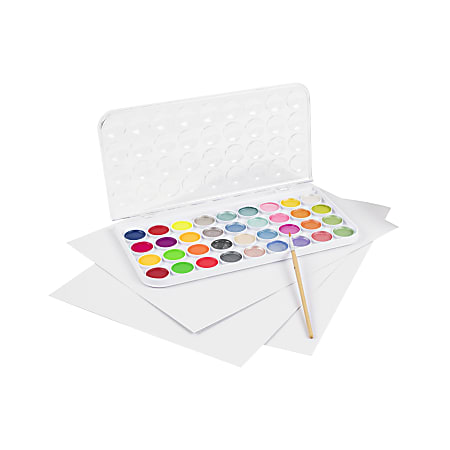 Brea Reese Large 36-Color Watercolor Paint Set, Vibrant Colors
