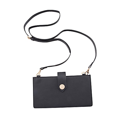 See Jane Work® Faux Leather Cross Body Bag, Black