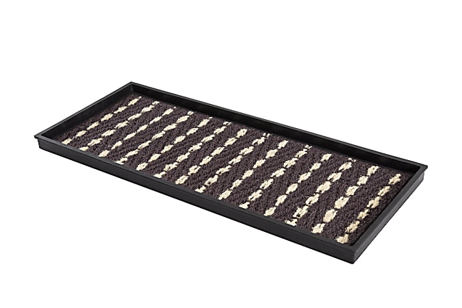 Anji Mountain 3-Pair Rubber Boot Tray, CHarcoal Gray/Ivory/Black