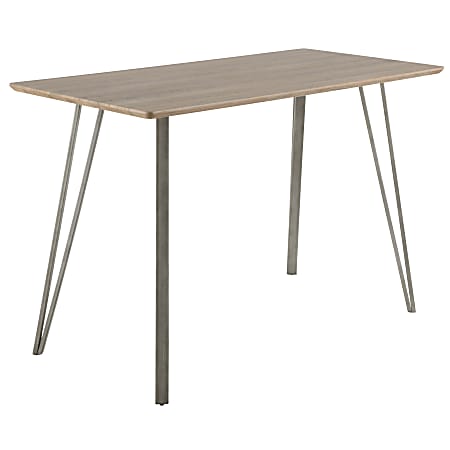 Lumisource Sedona Industrial Counter Table, Rectangular, Brown/Antique