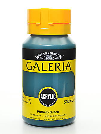 Winsor & Newton Galeria Flow Formula Acrylic Colors, 500 mL, Phthalo Green, 522