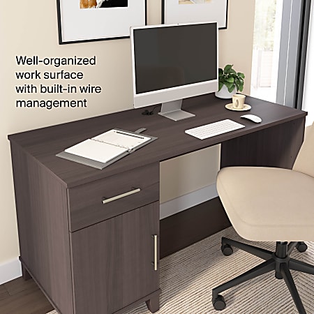 Bush Furniture Somerset - Escritorio En Forma De L De 72 W Con Gabinete