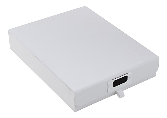 Realspace® Standard-Duty Document Storage Box, 12" x 2-1/4" x 9-1/4", White