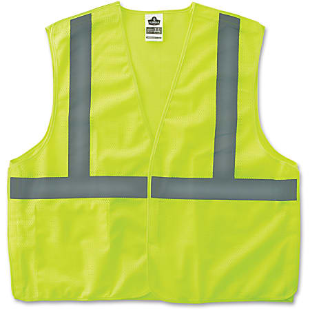Ergodyne GloWear® Safety Vest, 8215BA Econo Breakaway Mesh Type-R Class 2, 2X/3X, Lime