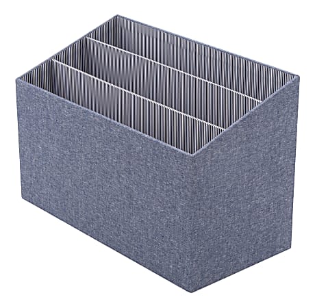 Realspace® Chambray Desktop Organizer, Blue