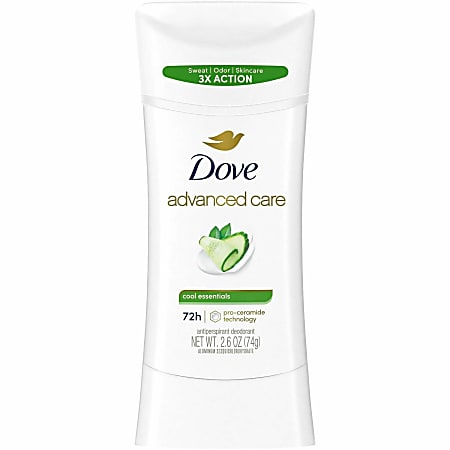 Dove Advanced Care Cool Essentials Antiperspirant Deodorant Stick - Stick - 2.60 oz - 3 Day - Long Lasting - 1 Each