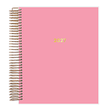 2027 Blue Sky LiveWell Pink Daily Planner, 7x9, Laminated Cover, Coil Bound, Jan-Dec 2027, Qty 1