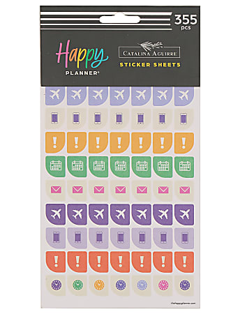Happy Planner Flower Burst Stickers, Medium, Pack Of 5 Sheets