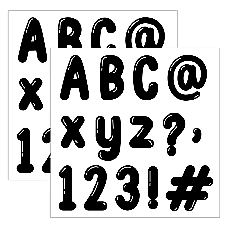 Creative Teaching Press Designer Letters, Core Decor Bubble Letters, 216 Pieces Per Pack, Set Of 2 Packs