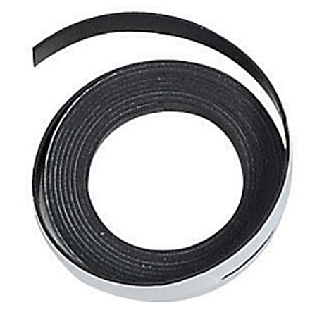Magna Visual Magnetic Tape With Adhesive Backing 12 x 84 Black