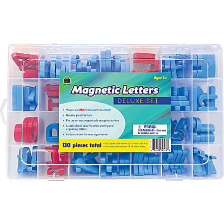 Teacher Created Resources Magnetic Letters Deluxe Set RedBlue