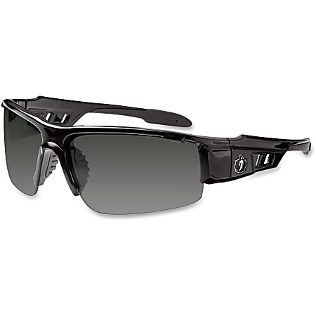 Ergodyne Dagr Smoke Lens Half Frame Safety Glasses, Black/Smoke